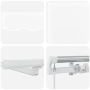 Toldo Retráctil Manual con LED Blanco 500x350 cm, Tela de Reemplazo para Toldo  para Marco de 5x3.5 m Blanco | Foro24.es | Tu tienda online para hogar, jardín y más Foro24.es