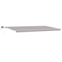 Toldo Manual Retráctil con LED Gris Claro 600x300 cm, Tela de Reemplazo para Toldo de 6x3 m Gris Claro by , Awnings - Ref: Fo...