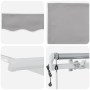 Toldo Retráctil Automático  Gris Claro 600x300 cm, Tela de Reemplazo para Toldo  6x3 m Gris Claro | Foro24.es | Tu tienda online para hogar, jardín y más Foro24.es