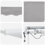 Toldo Retráctil Automático con LED Gris Claro 600x300 cm, Tela de Repuesto para Toldo  de 6x3 m Gris Claro | Foro24.es | Tu tienda online para hogar, jardín y más Foro24.es