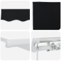 Toldo Retráctil Manual  Negro 600x350 cm, Tela de Reemplazo para Toldos  para Marco de 6x3.5 m Negro | Foro24.es | Tu tienda online para hogar, jardín y más Foro24.es