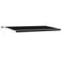 Toldo Retráctil Manual  con LED Negro 600x350 cm, Tela de Reemplazo para Toldo  para Marco de 6x3.5 m Negro | Foro24.es | Tu tienda online para hogar, jardín y más Foro24.es