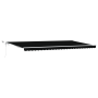 Toldo retráctil automático con LED negro 600x350 cm, Tela de repuesto para toldo  de 6x3.5 m en negro | Foro24.es | Tu tienda online para hogar, jardín y más Foro24.es