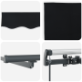 Toldo Retráctil Manual con LED Negro 600x350 cm, Tela de Repuesto para Toldos  de 6x3.5 m Marco Negro | Foro24.es | Tu tienda online para hogar, jardín y más Foro24.es