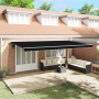 Toldo Retráctil Automático con LED Negro 600x350 cm by , Awnings - Ref: Foro24-3331748, Price: 998,65 €, Discount: %