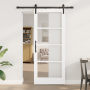 Puerta deslizante con kit de herrajes 'ORKDAL'Blanca 83x202 cm, Puerta interior con cristal 'ORKDAL'Blanca 83x202x4 cm by , D...