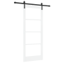 Puerta deslizante con kit de herrajes 'ORKDAL'Blanca 83x202 cm, Puerta interior con cristal 'ORKDAL'Blanca 83x202x4 cm by , D...