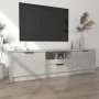 Concrete gray plywood TV cabinet 140x35x40 cm by vidaXL, TV Furniture - Ref: Foro24-811452, Price: 80,37 €, Discount: %