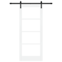 Puerta deslizante con kit de herrajes 'ORKDAL'Blanca 83x202 cm, Puerta interior con cristal 'ORKDAL'Blanca 83x202x4 cm by , D...