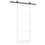 Puerta deslizante con kit de herrajes 'ORKDAL'Blanca 83x202 cm, Puerta interior con cristal 'ORKDAL'Blanca 83x202x4 cm by , D...