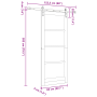 Puerta deslizante con kit de herrajes 'ORKDAL'Blanca 83x202 cm, Puerta interior con cristal 'ORKDAL'Blanca 83x202x4 cm by , D...