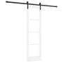 Puerta Corredera con Juego de Accesorios 'ORKDAL'Blanca 61x198.5 cm, Puerta Interior con Cristal 'ORKDAL'Blanca 61x198.5x4 cm...