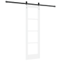 Puerta Corredera con Juego de Accesorios 'ORKDAL'Blanca 61x198.5 cm, Puerta Interior con Cristal 'ORKDAL'Blanca 61x198.5x4 cm...