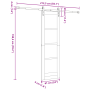 Puerta Corredera con Juego de Accesorios 'ORKDAL'Blanca 61x198.5 cm, Puerta Interior con Cristal 'ORKDAL'Blanca 61x198.5x4 cm...