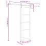Puerta corrediza con herrajes 'ORKDAL'Blanca 73.5x211 cm by , Doors for the home - Ref: Foro24-3331962, Price: 214,27 €, Disc...