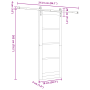 Puerta Corrediza con Juego de Herrajes 'ORKDAL'78x202 cm by , Doors for the home - Ref: Foro24-3331963, Price: 203,16 €, Disc...