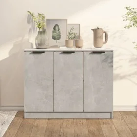 Betongraues Sperrholz-Sideboard 90,5 x 30 x 70 cm von vidaXL, Sideboards - Ref: Foro24-811191, Preis: 72,07 €, Rabatt: %