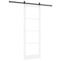 Puerta Corredera con Juego de Accesorios 'ORKDAL'Blanca 83x232 cm, Puerta Interior con Cristal 'ORKDAL'Blanca 83x232x4 cm von...