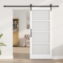 Puerta Corredera con Conjunto de Herrajes 'ORKDAL'Blanca 86x198.5 cm, Puerta Interior con Vidrio 'ORKDAL'Blanca 86x198.5x4 cm...