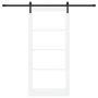 Puerta Deslizante con juego de herrajes 'ORKDAL'Blanca 93x202 cm, Puerta Interior con vidrio 'ORKDAL'Blanca 93x202x4 cm by , ...