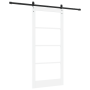 Puerta Deslizante con juego de herrajes 'ORKDAL'Blanca 93x202 cm, Puerta Interior con vidrio 'ORKDAL'Blanca 93x202x4 cm by , ...