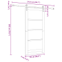 Puerta Deslizante con juego de herrajes 'ORKDAL'Blanca 93x202 cm, Puerta Interior con vidrio 'ORKDAL'Blanca 93x202x4 cm by , ...