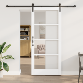 Puerta Deslizante con Juego de Herrajes 'ORKDAL'Blanca 93x211 cm, Puerta Interior 'ORKDAL'Blanca 93x211x4 cm de , Puertas par...