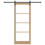 Puerta deslizante con conjunto de hardware 'ORKDAL'93x232 cm, Puerta interior con vidrio 'ORKDAL'93x232x4 cm de pino macizo v...