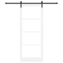 Puerta Corredera con Juego de Herrajes 'ORKDAL'Blanca 93x232 cm, Puerta Interior con Cristal 'ORKDAL'Blanca 93x232x4 cm by , ...