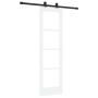Puerta Deslizante con Juego de Hardware 'ORKDAL'Blanca 61x198.5 cm, Puerta Interior con Vidrio 'ORKDAL'Blanca 61x198.5x4 cm b...