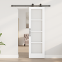 Puerta Deslizante con Juego de Hardware 'ORKDAL'Blanca 61x198.5 cm, Puerta Interior con Vidrio 'ORKDAL'Blanca 61x198.5x4 cm b...