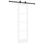 Puerta Deslizante con Juego de Hardware 'ORKDAL'Blanca 61x198.5 cm, Puerta Interior con Vidrio 'ORKDAL'Blanca 61x198.5x4 cm b...