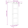 Puerta Deslizante con Juego de Hardware 'ORKDAL'Blanca 61x198.5 cm, Puerta Interior con Vidrio 'ORKDAL'Blanca 61x198.5x4 cm b...