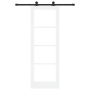 Puerta Deslizante con Juego de Hardware 'ORKDAL'Blanca 73.5x211 cm, Puerta Interior con Vidrio 'ORKDAL'Blanca 73.5x211x4 cm d...