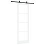 Puerta Deslizante con Juego de Hardware 'ORKDAL'Blanca 78x232 cm, Puerta Interior con Vidrio 'ORKDAL'Blanca 78x232x4 cm von ,...