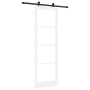 Puerta Deslizante con Juego de Hardware 'ORKDAL'Blanca 78x232 cm, Puerta Interior con Vidrio 'ORKDAL'Blanca 78x232x4 cm von ,...