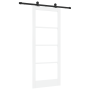 Puerta Deslizante con Juego de Herrajes 'ORKDAL'Blanca 83x202 cm, Puerta Interior con Cristal 'ORKDAL'Blanca 83x202x4 cm von ...
