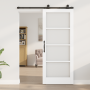 Puerta Deslizante con Juego de Herrajes 'ORKDAL'Blanca 83x202 cm, Puerta Interior con Cristal 'ORKDAL'Blanca 83x202x4 cm von ...