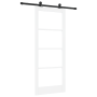 Puerta Deslizante con Juego de Herrajes 'ORKDAL'Blanca 83x202 cm, Puerta Interior con Cristal 'ORKDAL'Blanca 83x202x4 cm von ...