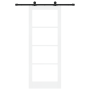 Puerta Deslizante con Juego de Herrajes "ORKDAL" Blanca 83x211 cm, Puerta Interior con Cristal "ORKDAL" Blanca 83x211x4 cm by...