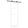 Puerta Corrediza con Juego de Herrajes 'ORKDAL'Blanca 83x232 cm, Puerta Interior con Cristal 'ORKDAL'Blanca 83x232x4 cm von ,...