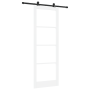 Puerta Corrediza con Juego de Herrajes 'ORKDAL'Blanca 83x232 cm, Puerta Interior con Cristal 'ORKDAL'Blanca 83x232x4 cm von ,...