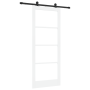 Puerta Corredera con Juego de Herrajes 'ORKDAL'Blanca 86x211 cm, Puerta Interior con Cristal 'ORKDAL'Blanca 86x211x4 cm von ,...
