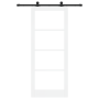 Puerta Corredera con Juego de Herrajes 'ORKDAL'Blanca 86x211 cm, Puerta Interior con Cristal 'ORKDAL'Blanca 86x211x4 cm von ,...