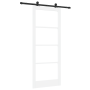 Puerta Corredera con Juego de Herrajes 'ORKDAL'Blanca 86x211 cm, Puerta Interior con Cristal 'ORKDAL'Blanca 86x211x4 cm von ,...