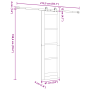 Puerta Deslizante con Hardware 'ORKDAL'Blanca 61x198.5 cm, Puerta Interior con Cristal 'ORKDAL'Blanca 61x198.5x4 cm by , Door...