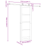 Puerta Deslizante con herrajes ORKDAL Blanca 73.5x198.5 cm, Puerta Interior con vidrio ORKDAL Blanca 73.5x198.5x4 cm by , Doo...