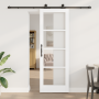 Puerta Deslizante con Juego de Herrajes 'ORKDAL'Blanca 73.5x211 cm, Puerta Interior con Cristal 'ORKDAL'Blanca 73.5x211x4 cm ...