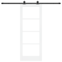 Puerta Corredera con Juego de Herrajes 'ORKDAL'Blanca 78x202 cm, Puerta Interior con Vidrio 'ORKDAL'Blanca 78x202x4 cm by , D...