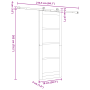 Puerta Corredera con Juego de Herrajes 'ORKDAL'Blanca 78x202 cm, Puerta Interior con Vidrio 'ORKDAL'Blanca 78x202x4 cm by , D...